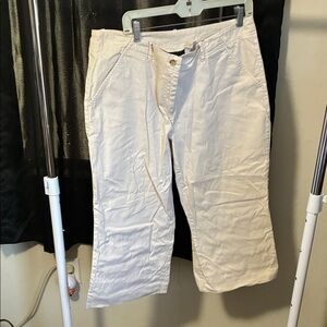Attention Cream Cotton-Blend Pants